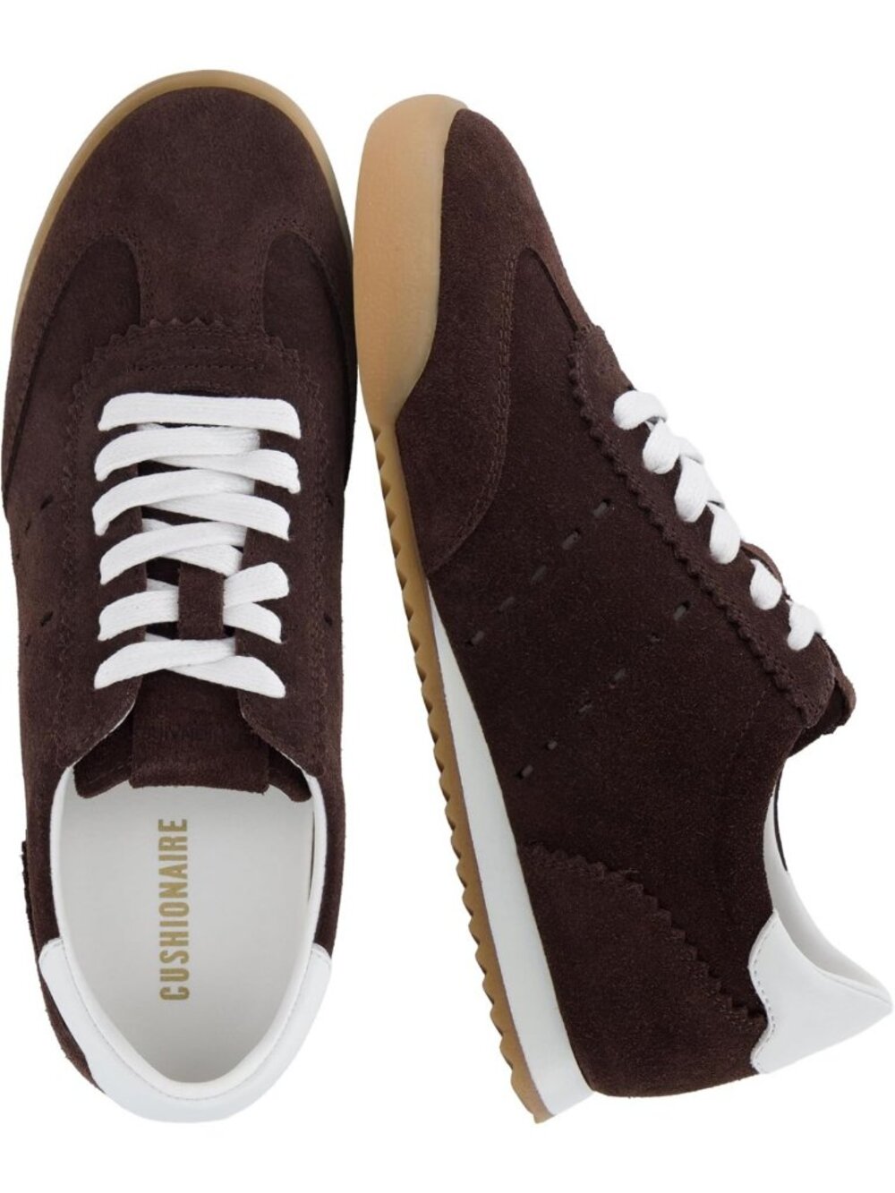 Lightweight Retro Style Genuine Leather Suede Sneakers for Women, Cushioned
